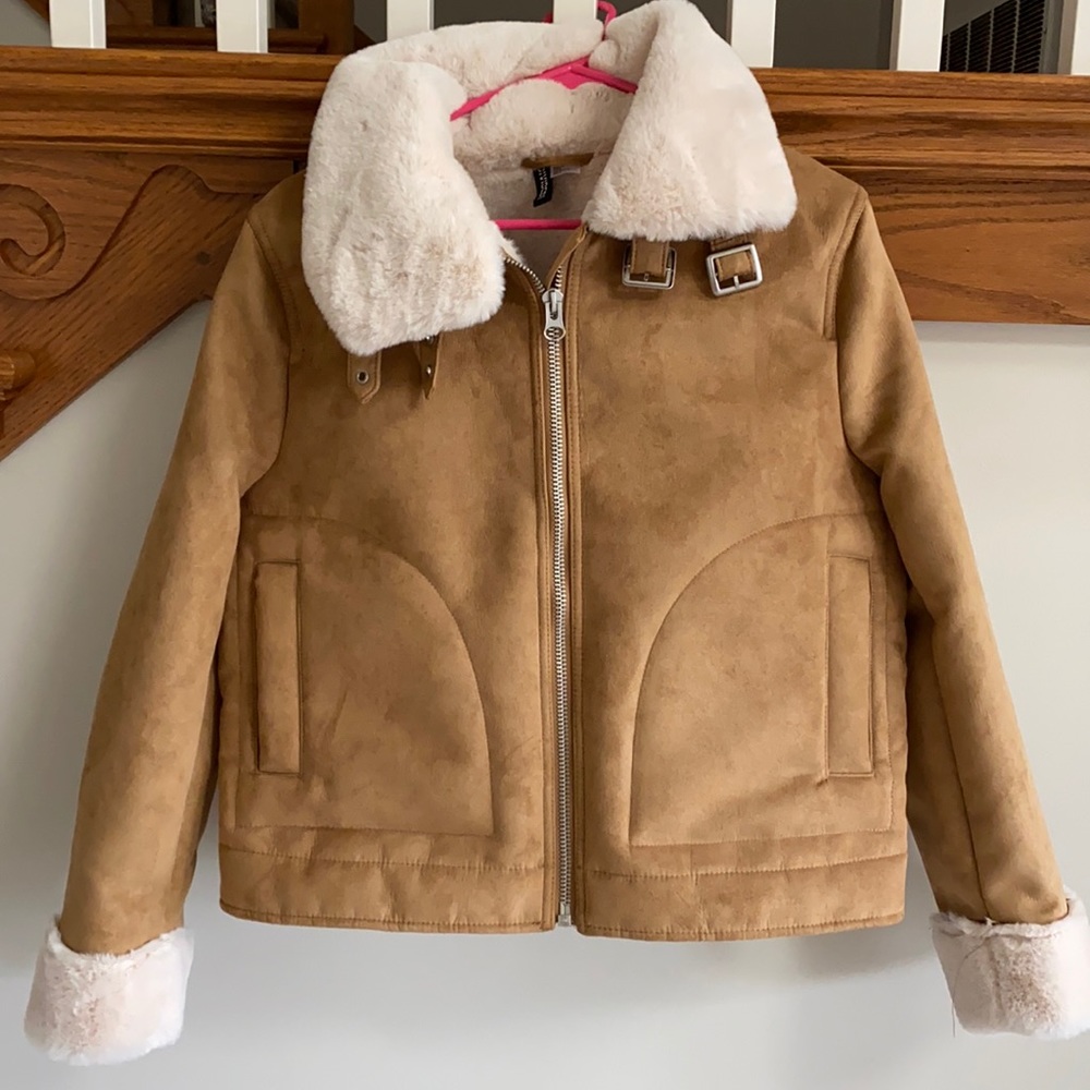 NWOT Suede/Faux Fur Jacket
